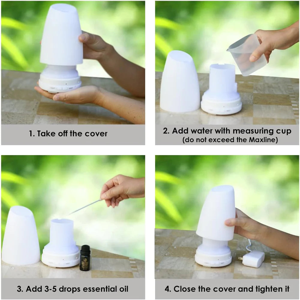 Aroma Diffuser Humidifier With Night Lamp