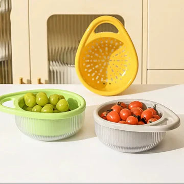 Double Layer Drain Basket With Bowl Strainer