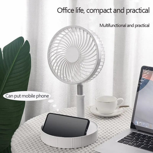 USB Rechargeable Portable And Foldable Mini Desk Fan Low Noise