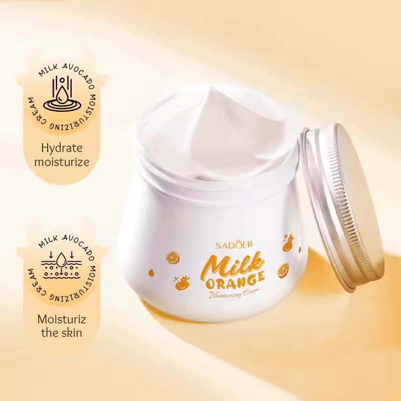 SADOER Milk Orange Natural Organic Vitamin C Facial Cream Whitening Brightening Orange Milk Face Cream