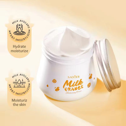 SADOER Milk Orange Natural Organic Vitamin C Facial Cream Whitening Brightening Orange Milk Face Cream