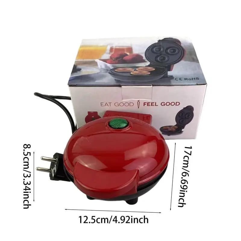 Electric Mini Donut Maker Machine With Double-Sided Heating And Non-Stick Coating