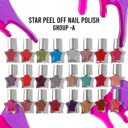 Star Peel Off Nail Polish 24Pcs Set