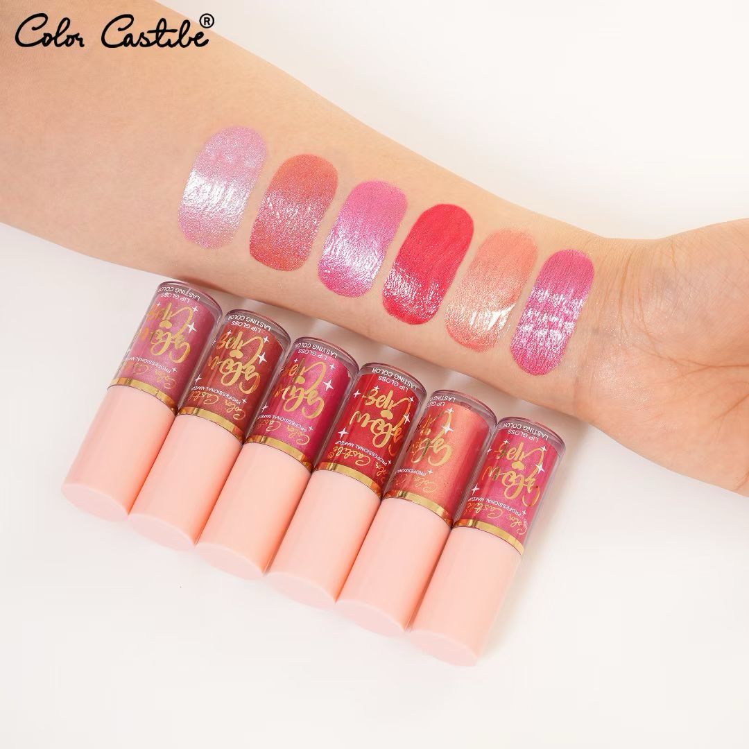 Color Castle Glow Lips Waterproof Long Lasting Lipgloss 6Pcs Set