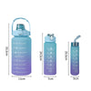 Sports Water Bottle With Straw 3Pcs Set