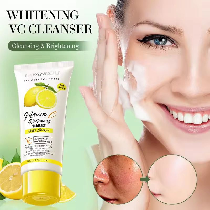FAYANKOU Lemon Extract Vitamin C Whitening Oil Control Moisturizing Smooth Brightening Face Wash