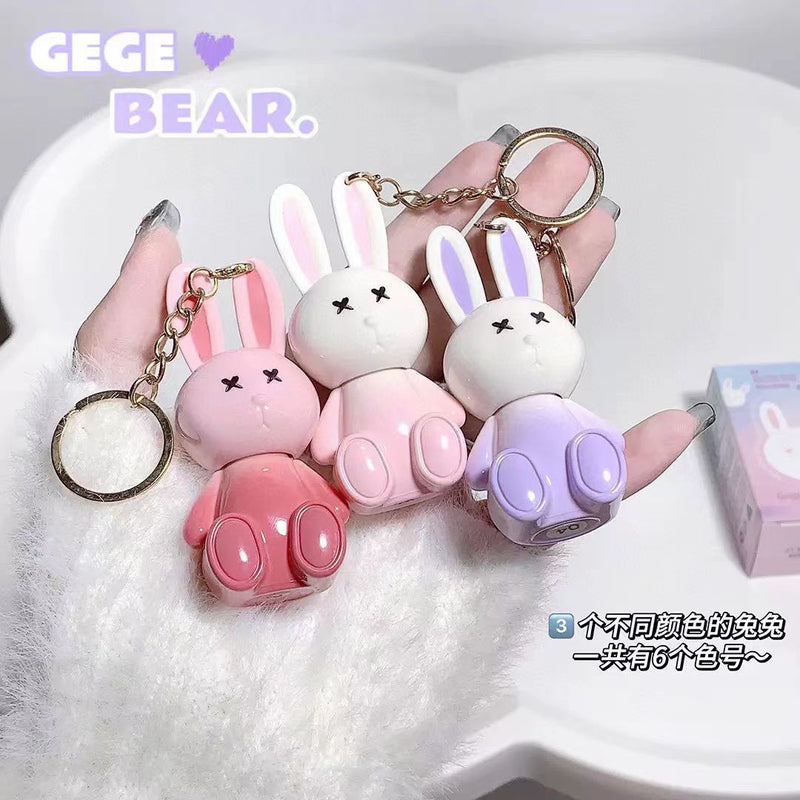 Gege Bear Rabbit Keychain Lip Gloss Shade 03