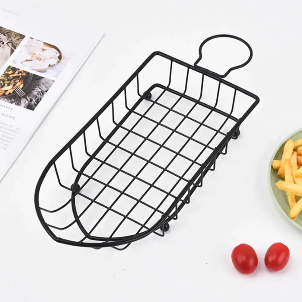 Iron Boat Shape Food Basket For Snack French Fries For Home Restaurant