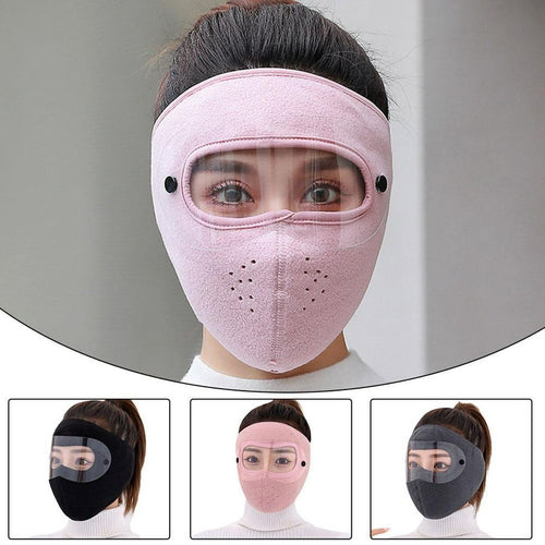 Fleece-Lined Breathable Full Face Mask Windproof Coldproof Full Face Cover Shield Mask