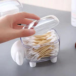 Multifunctional Creative Dustproof Acrylic Cute Sheep Cotton Bud Holder Storage Box