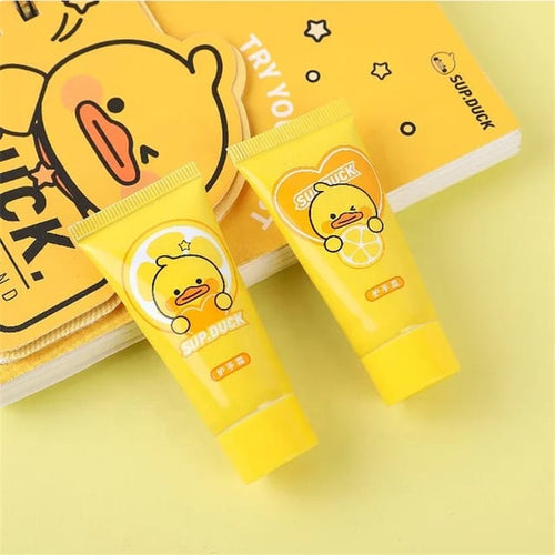 XIANG'z COOL Mini Duck Fruit Fragrance Hand Lotion and Lip Balm Set