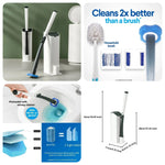 Deep Cleaning Toilet Brush And Holder Set Disposable Brush Heads Set