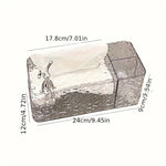 Rabbit Premium Acrylic Transparent Tissue Box With Remote Control Holder