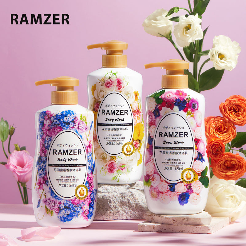 Ramzer Perfumed Body Wash Long Lasting Fragrance Refreshing Moisturizing Shower Gel 580ml