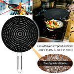 Multipurpose Silicone Splatter Splash Guard for Frying Pan Grease Shield Heat Resistant