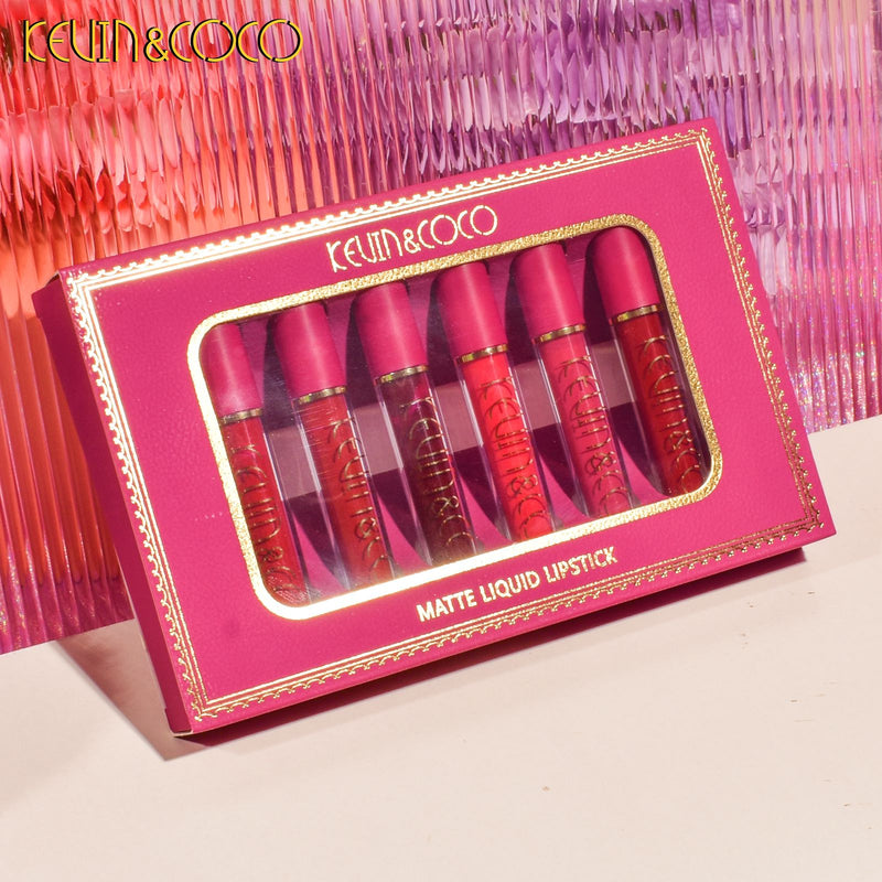 KEVIN & COCO Matte Liquid Lipstick Set of 6Pcs