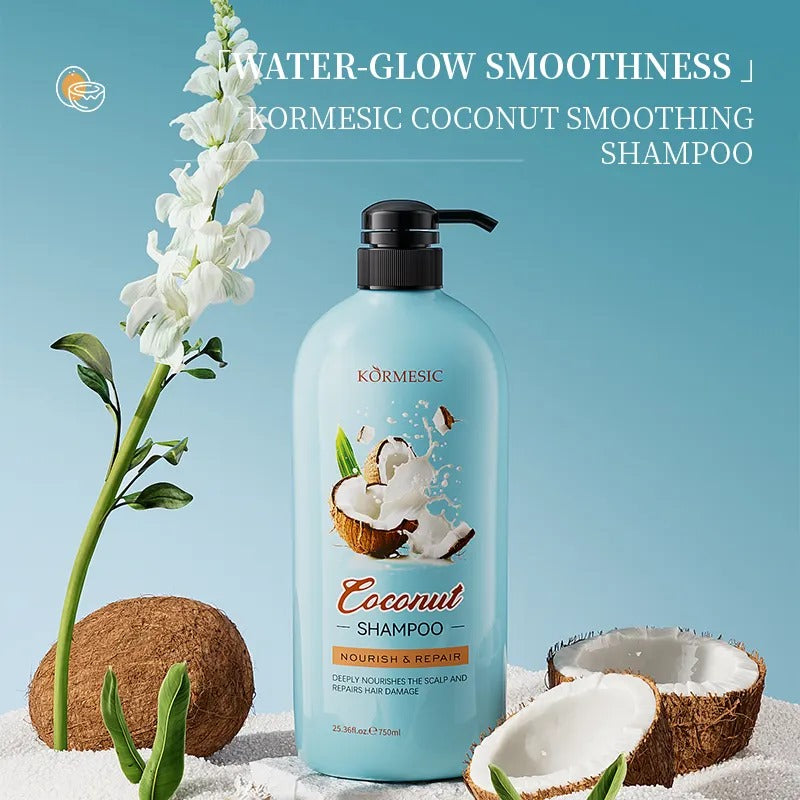 KORMESIC Coconut Hair Shampoo Nourish And Repair Scalp And Repair Hair Damage Shampoo 750ml