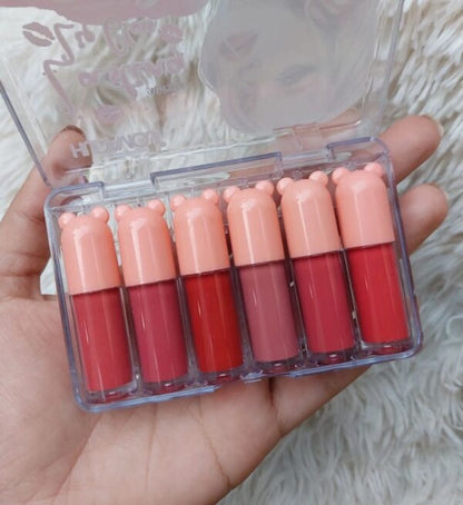 Hudamoji Matte Lasting Lipgloss 6Pcs In Box