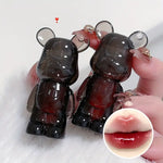 Miss Lara Cute Korean Black Bear Lip Gloss Lip Glaze Long-Lasting Mirror Shine Lip Tint