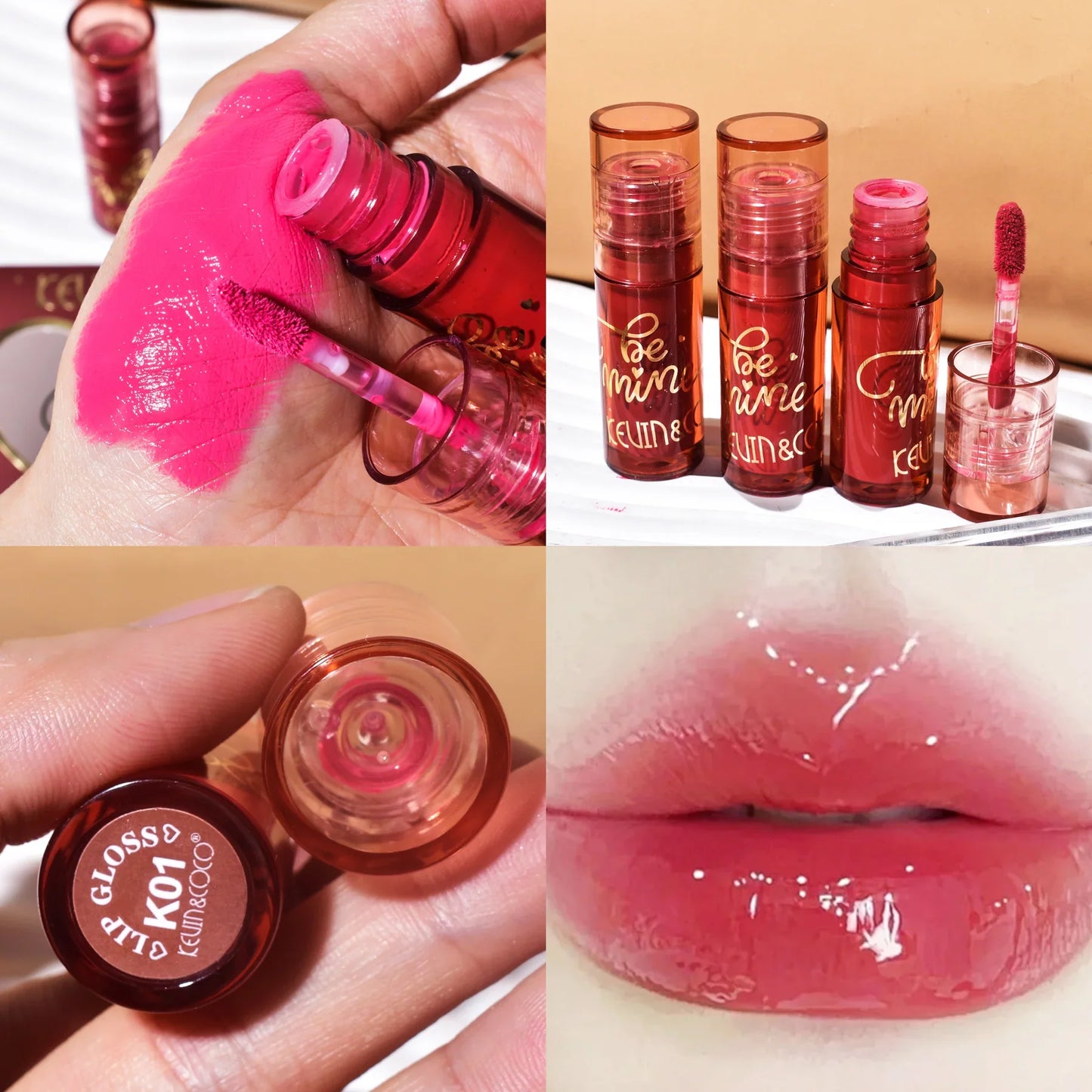 Kevin &   Coco Be Mine 3-Color Lip Gloss Set