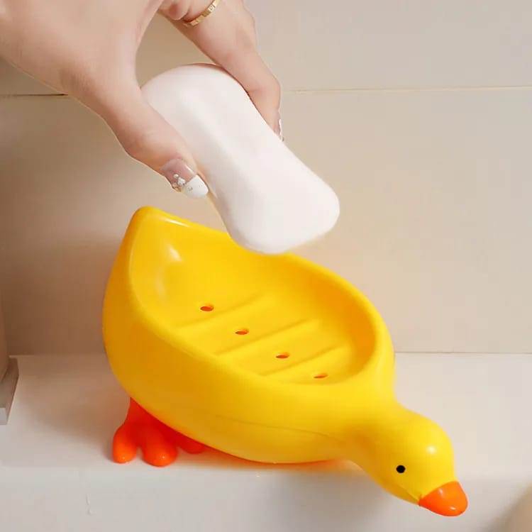 Cute Duck Shaped Quick Drain Soap Holder
