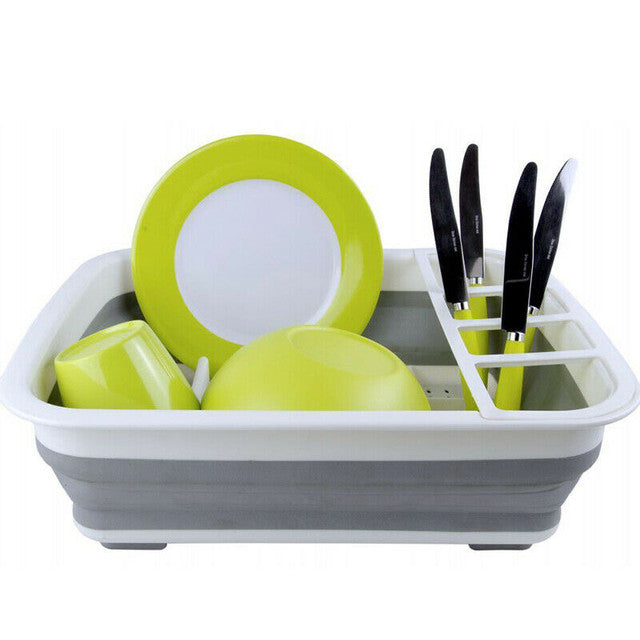 Collapsible Foldable Portable Silicon Basket Dish Washing Drainer Rack