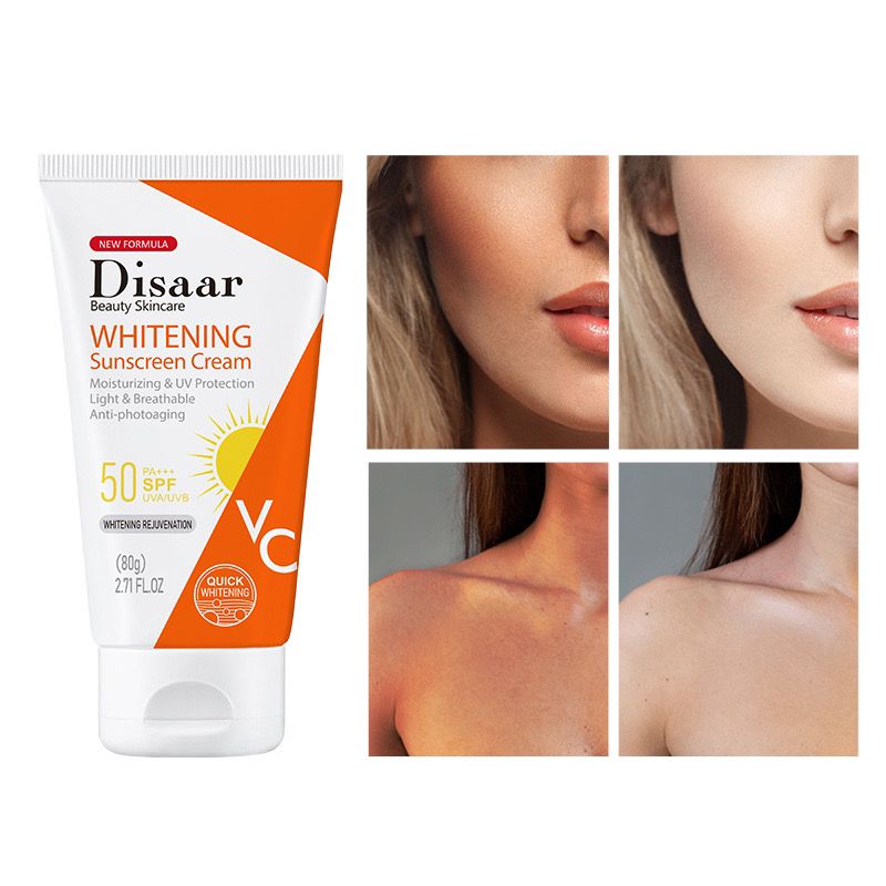 Disaar Whitening Moisturizing &amp; UV Protection Light &amp; Breathable Anti Ageing 50SPF Sunscreen Cream 80g