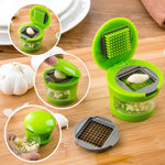 Garlic Chopper Plastic Stainless Steel Mini Garlic Press Chopper Cutter