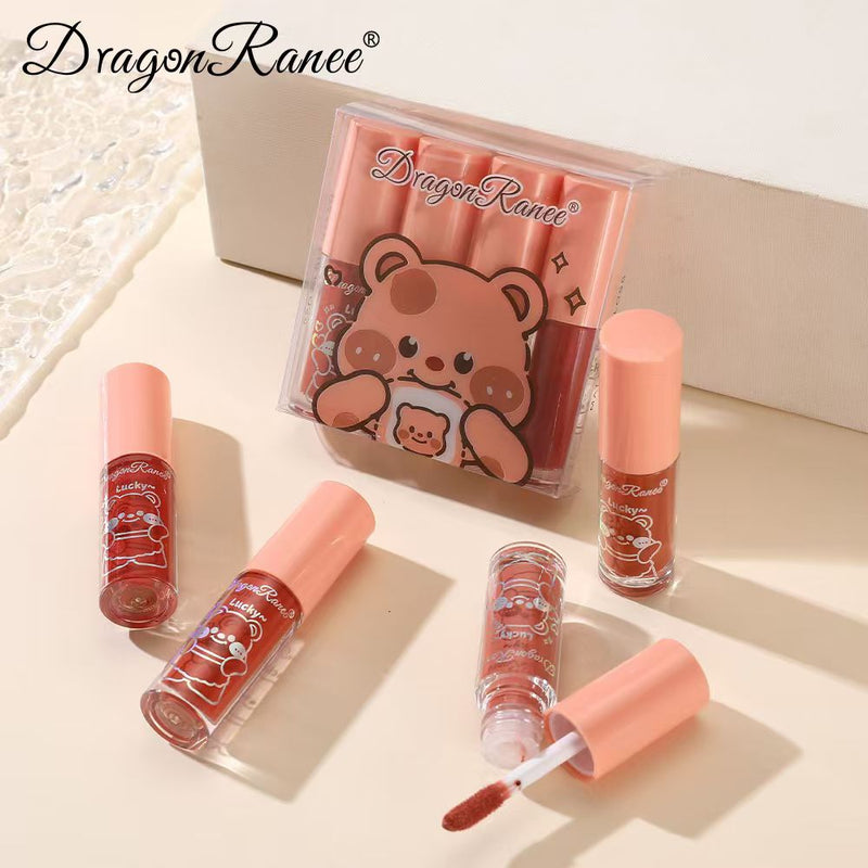 Dragon Ranee Lucky Matte Lip Gloss 4Pcs Set