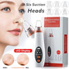 Multifunctional USB Rechargeable 6in1 Cleaning Blackhead Remover Device With Vacuum Suction Tool