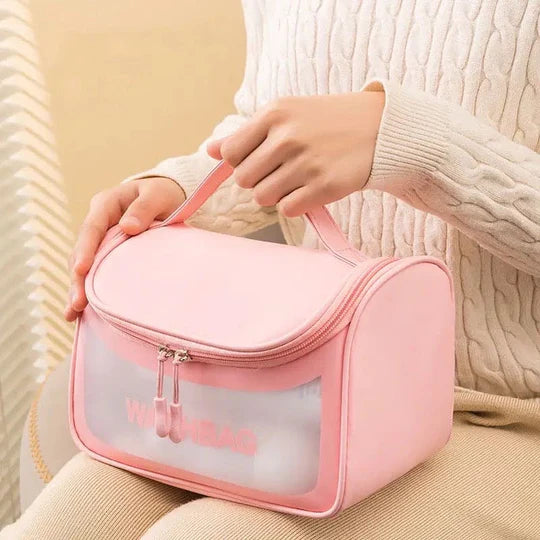 Multipurpose Clamshell Makeup Travel Bag Waterproof Travel Cosmetic Washbag Organizer