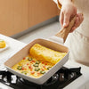 Square Shape Non Stick Fry Pan With Wooden Handle