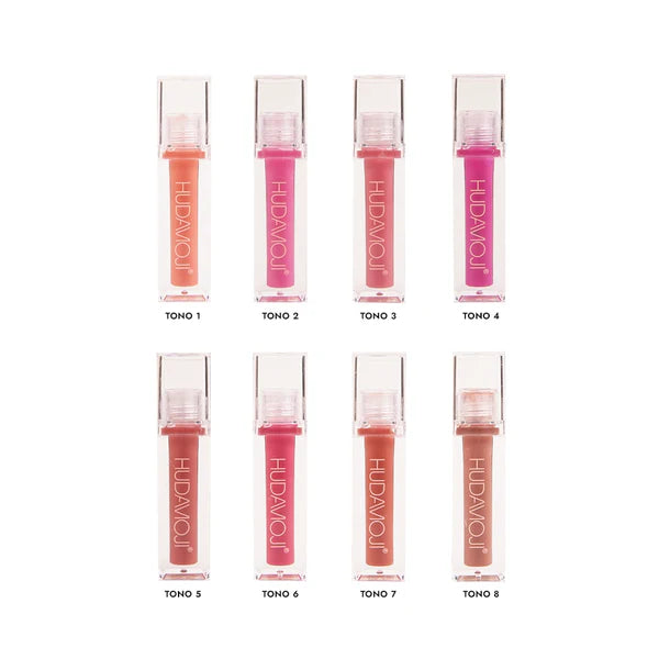 Hudamoji Luxe Shine 8-Color Lip Collection