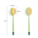 2in1 Double Sided Bath Brush Body Sponge And Scrubber Long Handle