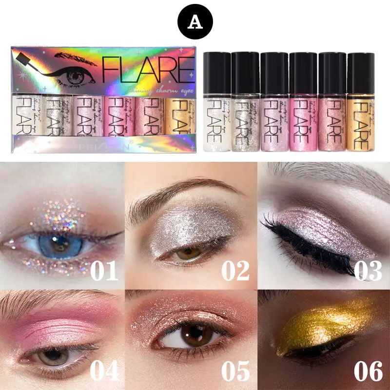 Flare Glitter Eyeliner 6Pcs Set