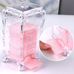 Transparent Acrylic Cotton Pad Nails Storage Box Napkins Container Organizer