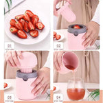 Portable Anti-Slip Reamer Hand Fruit Manual Juicer Orange Squeezer Lid Rotation