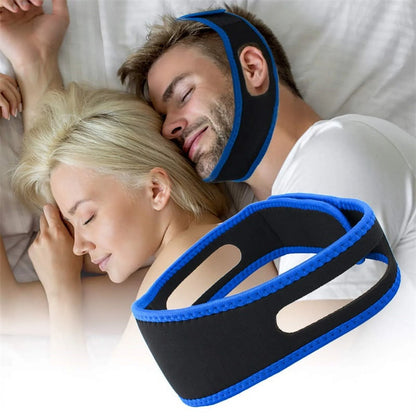 Adjustable And Breathable Head Band Anti Snore Chin Strap