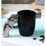 Ceramic 9mm Pistol Gun Grip Coffee Mug