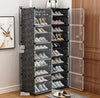 Portable Attachable Shoe Storage Rack Large Capacity Dustproof Shoe Storage Cabinet