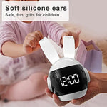 Cute Bunny Alarm Clock Rabbit Alarm Clock Alarm Clock With Ringtones Rechargeable Snoozing Night Light Clock