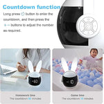 Cute Bunny Alarm Clock Rabbit Alarm Clock Alarm Clock With Ringtones Rechargeable Snoozing Night Light Clock