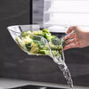 Multifunctional Acrylic Drain Bowl Transparent Strainer Basket Drain Bowl With Funnel