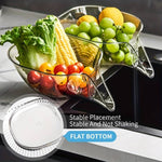 Multifunctional Acrylic Drain Bowl Transparent Strainer Basket Drain Bowl With Funnel