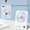 Mini Foldable Slim USB Led Lamp And Fan Dormitory Hanging Dual Purpose Fan