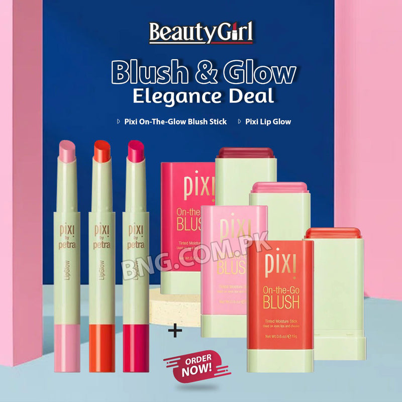 Pixi On-The-Glow Blush Stick + Pixi Lip Glow