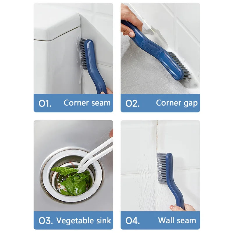 2in1 Multipurpose Bathroom Tile Floor Gap Cleaning Brush