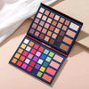 Beauty Glazed Mix & Match 68 Colors Professional Glitter Matte Shimmer Eyeshadow Palette With Highlight Bronze Blush