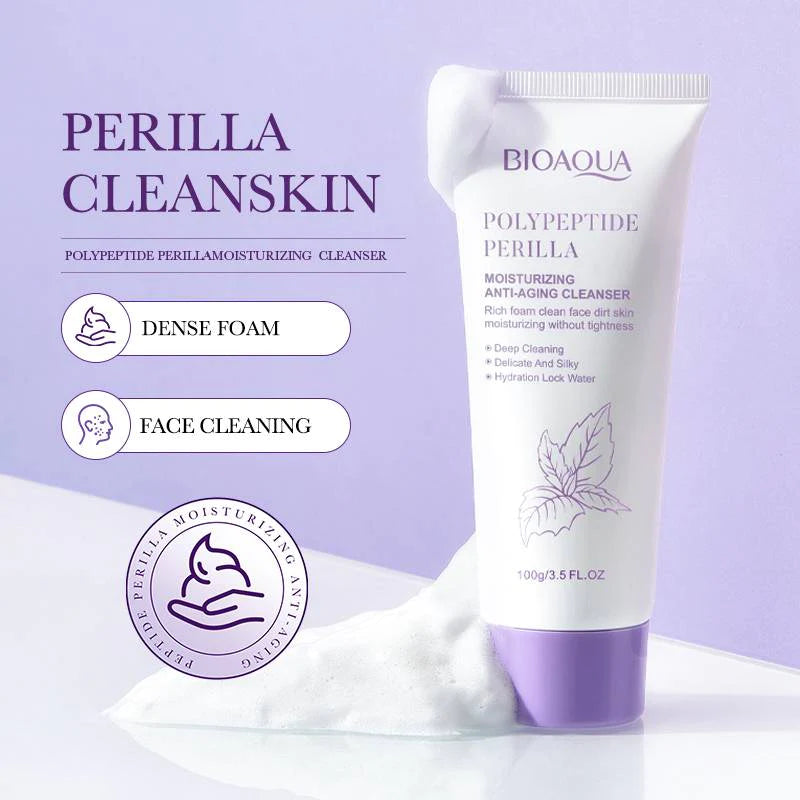 Bioaqua Polypeptide Perilla Moisturizing Anti-Aging Cleanser 100g