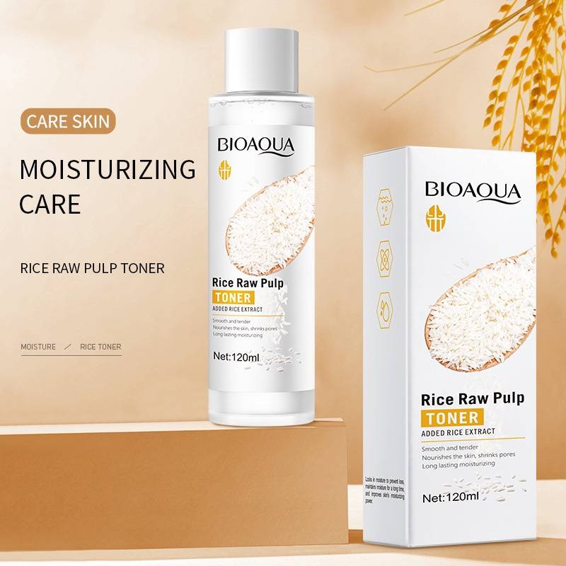 Bioaqua Rice Raw Pulp Hydrating Moisturizing Softening Face Toner